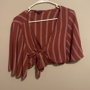 American Eagle cropped wrapped shirt